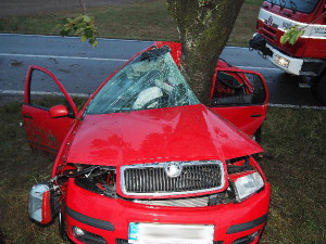 Žena nezvládla na Brněnsku řízení a narazila do stromu, na místě zemřela