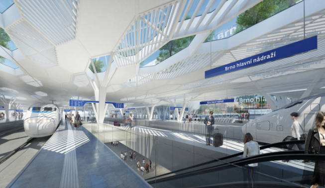 Jedna z vizualizací nového hlavního nádraží z minulých let, autor: Erick Van Egeraat
