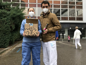 Zdravotníci s kávou