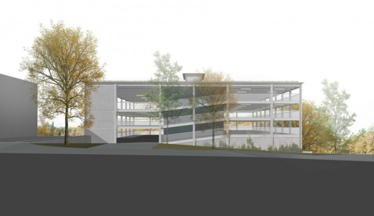 Projekt na výstavbu parkovacího domu se dal do pohybu. Završí ho zelená střecha
