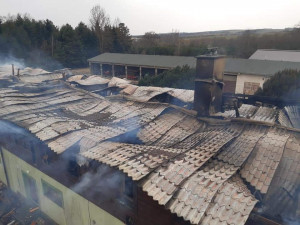 V Moravském Písku vyhořela administrativní budova, škoda je v mil. Kč