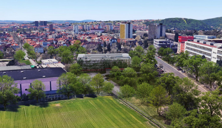 Vizualizace parkovacího domu.