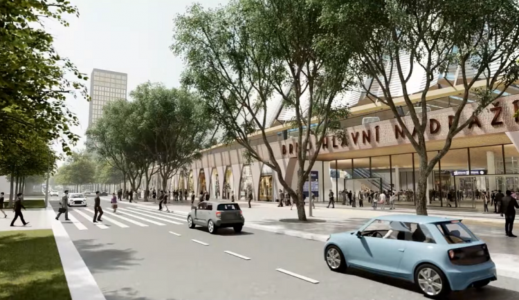 Vizualizace nádraží.