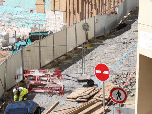 Na starém Brně se propadla silnice