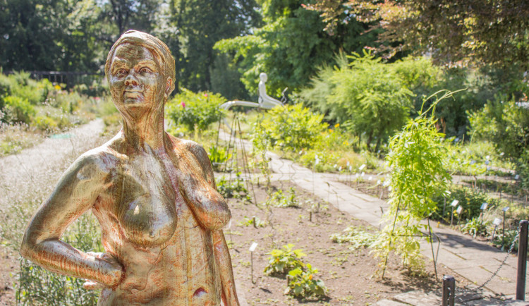 Botanická zahrada v Brně vystavuje sochy, některé z nich vzbuzují kontroverzi