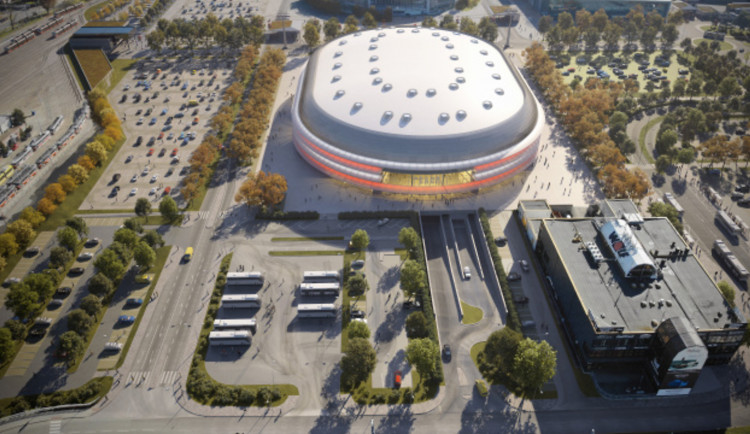 Návrh hokejové arény