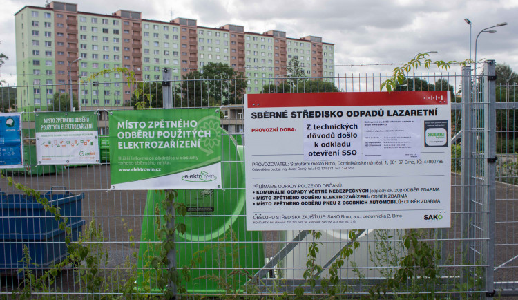 Brno otevřelo v Židenicích sběrný dvůr, lidé tam ale zatím nesmí