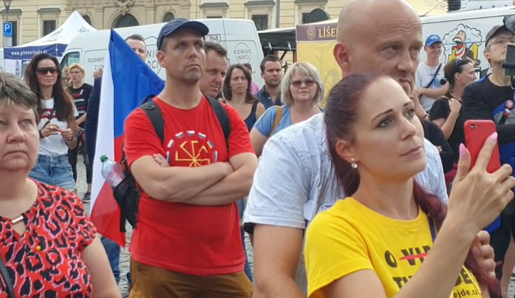 Včerejší demonstrace.