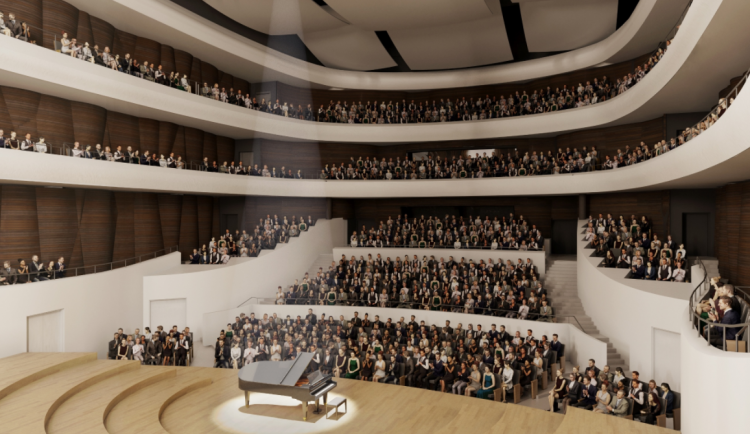 Vizualizace kulturního centra.