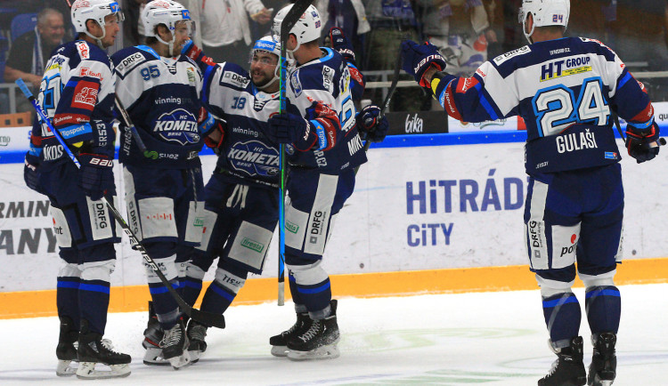 Radost hokejistů Komety