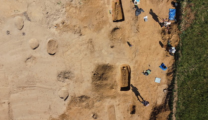 Nalezené pohřebiště.