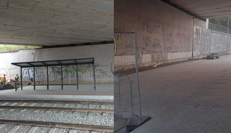 Osová se zastávkou a bez ní.