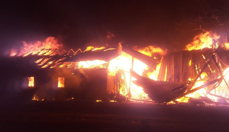 Požár v Bílovicích.