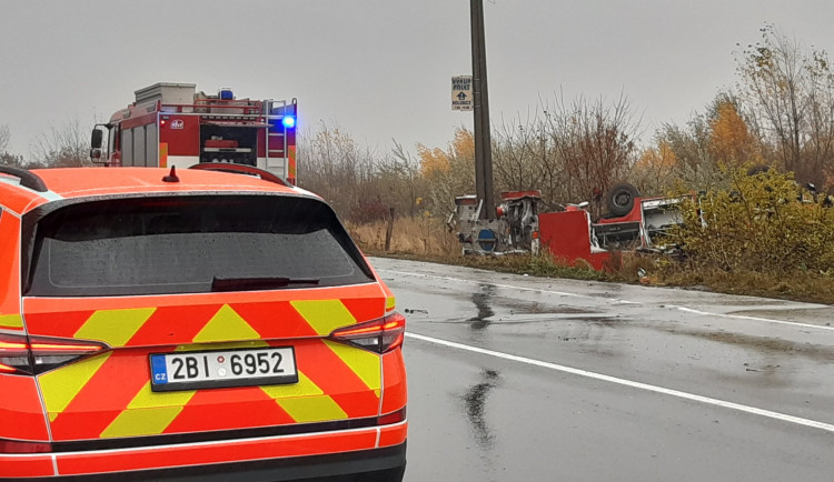 Havarovaná cisterna.