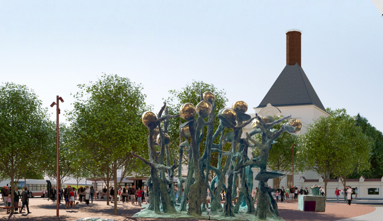 Vizualizace díla Hrachovina.