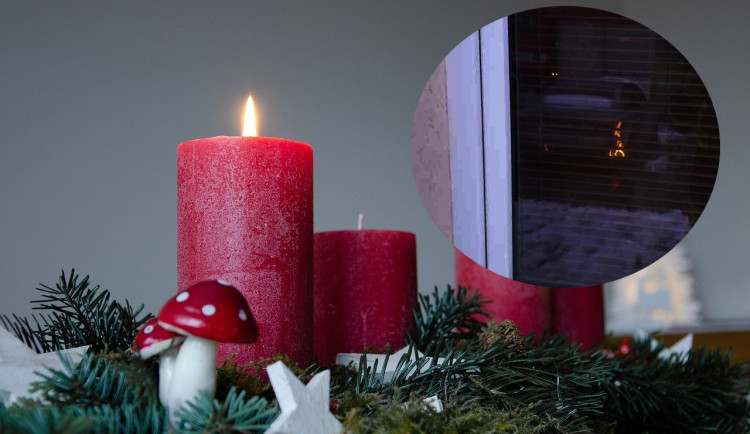 Ilustrační foto. Plameny za oknem.