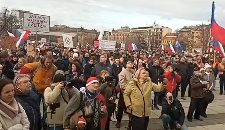 Demonstrace v Brně.