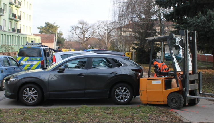 Kuriózní nehoda v Modřicích.