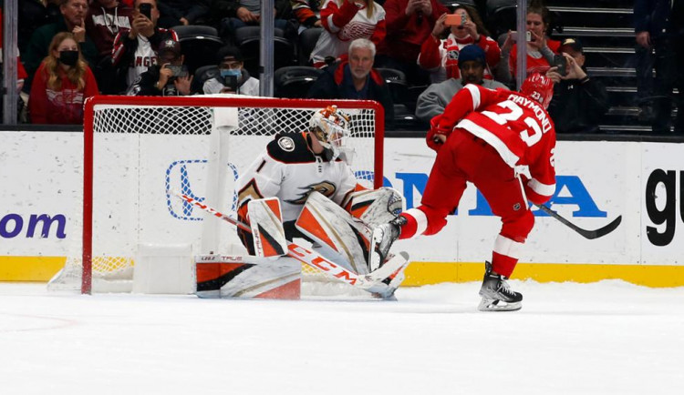 Velký večer pro brněnského odchovance Dostála. Poprvé naskočil v NHL a vychytal Detroit