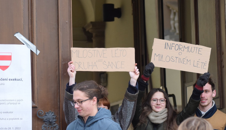 Happening studentů.