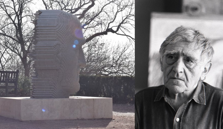 Jan Skácel a jeho pomník na Špilberku