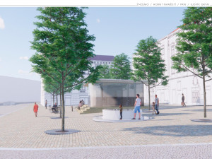 Znojmo chce na historické náměstí stromy, kašnu i stánek s občerstvením