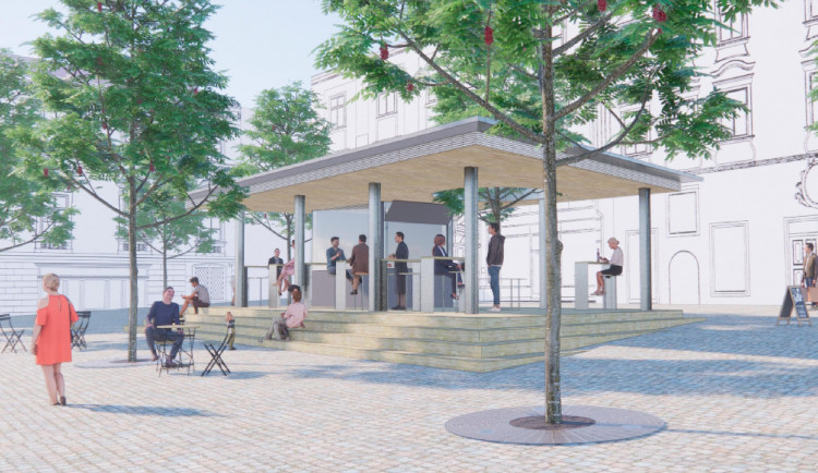 Znojmo chce na historické náměstí stromy, kašnu i stánek s občerstvením