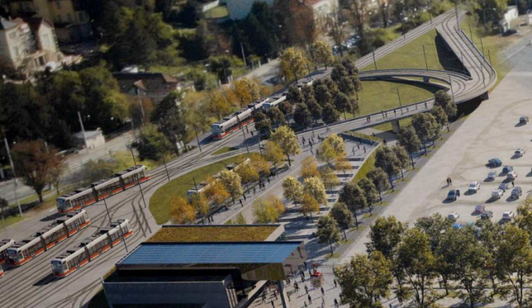 V Brně vyroste nová smyčka pro šaliny, dělníci začali s kácením stromů