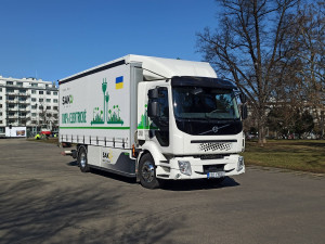 V Brně se testuje elektrický náklaďák, rozváží materiál pro Ukrajinu