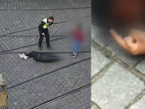 Muž v Brně se čtyřmi promile spadl ze skútru. Na policisty ukazoval prostředník