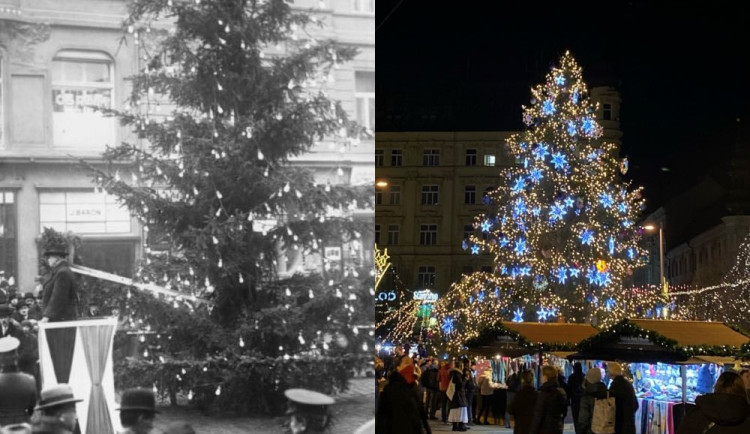 První vánoční strom v Československu se rozsvítil v Brně. Tradice začala záchranou opuštěné holčičky