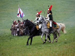 Na deset tisíc lidí přijelo na rekonstrukci bitvy u Slavkova. Davy ohromil Napoleonův Lví skok
