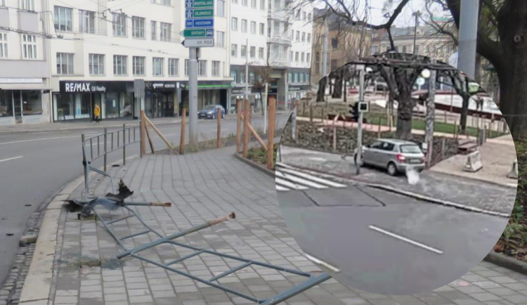 Opilý mladík předvedl zběsilou jízdu v centru Brna. Ničil auta, zábradlí a mířil na vánoční trhy