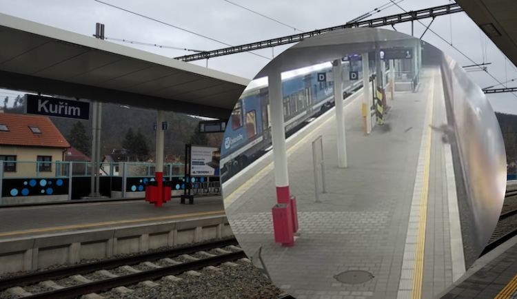 Policie zveřejnila drastické záběry, na nichž cizince z Brněnska smetl rychlík