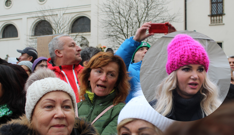 Monika Babišová na brněnském mítinku