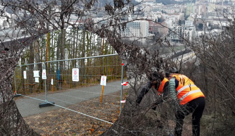V Brně zavřeli frekventovanou cyklostezku. Město se bojí, aby na kolaře nespadlo kamení