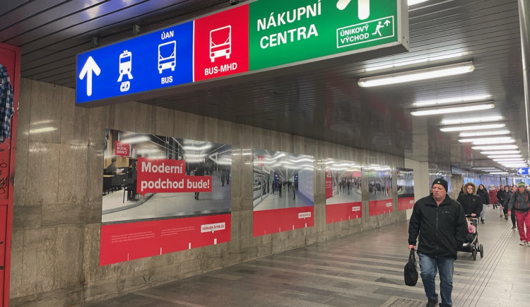 Moderní podchod bude, slibuje Brno. Termín rekonstrukce se ale stále odkládá