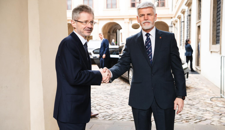 Petr Pavel při návštěvě Senátů s Milošem Vystrčilem