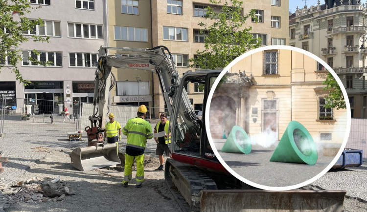 Brno rozkopalo náměstí. Chystá místo pro nový vodní prvek