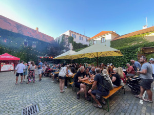 Tisíce lidí ve Znojmě pije víno a oslavuje Jana Lucemburského. Vypuklo historické vinobraní