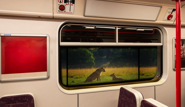 VIDEO: V tunelech metra jsou speciální reklamy. Působí jako by pluly za okny