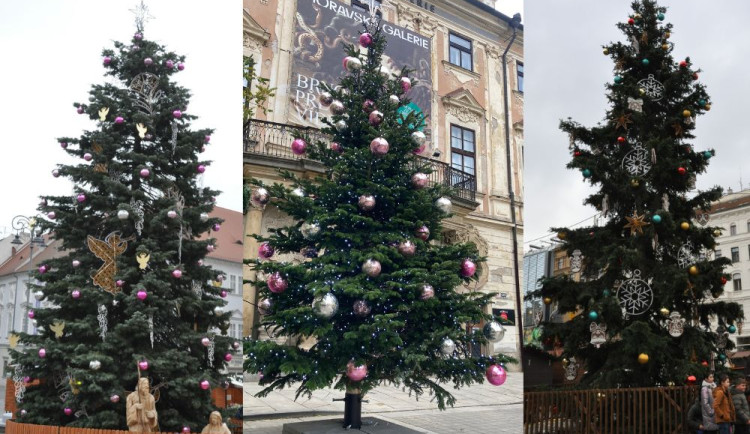 ANKETA: Souboj vánočních stromů v Brně. Vyhraje Zelný trh, Svoboďák nebo Moravské náměstí?