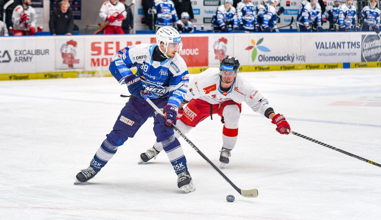 Kometa ztratila moravské derby. Padla na ledě Olomouce