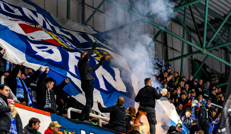 Fanoušci Komety v Olomouci.