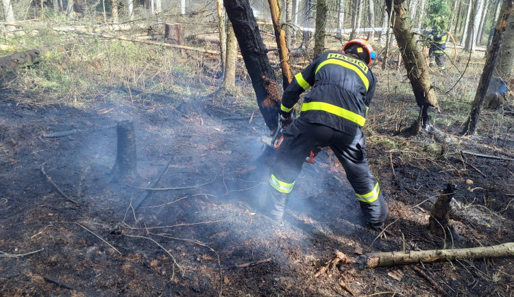 Na Hodonínsku hoří dvě stodoly, na Brněnsku lesní porosty. Hasiči kvůli větru vyhlásili druhý stupeň poplachu