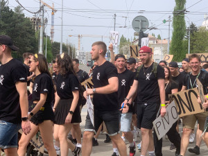 VIDEO: Studenti v Brně odstartovali majálesové jaro. V centru metropole postavili májku