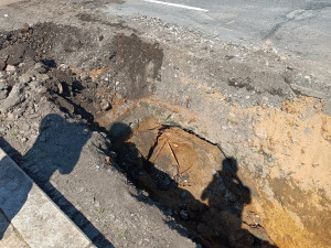 Dělníci v Blansku vykopali kus druhoválečného minometu. Při rekonstrukci vodovodu ho vytáhl bagr
