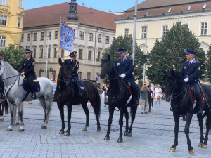 VIDEO: Do centra Brna dorazily desítky policistů na koních. Předvedou své dovednosti