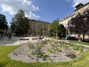 Brňané mohou navštívit opravený vnitroblok mezi Bayerovou a Dřevařskou, jeho přeměna netrvala ani rok