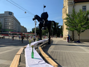 VIDEO: Brňané společně zasedli k prostřenému stolu v centru města. Táhnul se od Jošta až do kašny